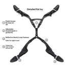 Dog Suspender Booties, Paw Boot Leggings Anti-Slip, Pet Snow Pants with Attached Boots Waterproof, Adjustable Suspender Shoes for Dogs Winter Snow Rain Hiking Paws Protector（L）