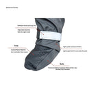 Dog Suspender Booties, Paw Boot Leggings Anti-Slip, Pet Snow Pants with Attached Boots Waterproof, Adjustable Suspender Shoes for Dogs Winter Snow Rain Hiking Paws Protector（L）