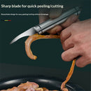 4 pack 5 In 1 Multifunctional Shrimp Line Fish Maw Knife, New Stainless Steel Shrimp Deveining Tool Fish Scale Remover, Portable Shrimp Deveiner Tool and Peeler, Oyster Shucking Knife for Kitchen