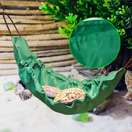 2 pack Reptology Lizard Hammock with Suction Cups Bearded Dragon Tank Accessories Reptile Lounger for Chameleon, Snakes, Hamster