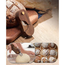 2 pack Wooden Bread Lame Dough Scoring Tool,Hand Crafted Sourdough Lame Scoring Tool,Bread Scorer Tool for Homemade Bread Baking,Dough Scoring Bread Knife with 2*10pcs Razor Blades