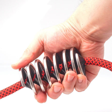 Health Gear Rope Brush, Rope Cleaner Climbing, Nylon Stainless Steel Climbing Rope Cleaner, Black Rope Cleaning Brush for Rope Way Mountaineering Cave Exploration Aerial Work