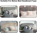 Velvet Bed Headboard Cover for Queen King Full Size, Stretch Headboard Slipcover Soft Dustproof Protector Cover Bed Head Cover for Bedroom (Grey,210-240cm(83-94in))