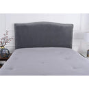 Velvet Bed Headboard Cover for Queen King Full Size, Stretch Headboard Slipcover Soft Dustproof Protector Cover Bed Head Cover for Bedroom (Grey,210-240cm(83-94in))