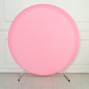 Round Backdrop Cover - 7.2x7.2ft Pink Circle Cover Round Photography Background for Birthday Party Baby Shower Wedding Decorations