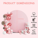 Round Backdrop Cover - 7.2x7.2ft Pink Circle Cover Round Photography Background for Birthday Party Baby Shower Wedding Decorations