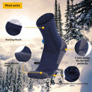 Wool Socks for Men & Women Casual Warm Winter Cozy Thermal Socks 4pairs Quarter Thin Wool Blend Running