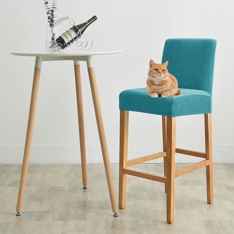 Stretch Removable Washable Dining Room Chair Covers,Bar Stool Covers,Barstool Chair Slipcovers Pub Counter Seat Cover (,Set of 2)Excluding chairs