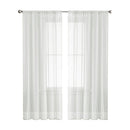 Linen Sheer Curtains for Bedroom, Beige Curtains 84 inches Long for Living Room, Natural Flax Blend Window Draperies for Farmhouse Curtain, Rod Pocket 2 Panels