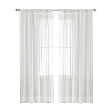 Linen Sheer Curtains for Bedroom, Beige Curtains 84 inches Long for Living Room, Natural Flax Blend Window Draperies for Farmhouse Curtain, Rod Pocket 2 Panels