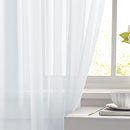 Linen Sheer Curtains for Bedroom, Beige Curtains 84 inches Long for Living Room, Natural Flax Blend Window Draperies for Farmhouse Curtain, Rod Pocket 2 Panels