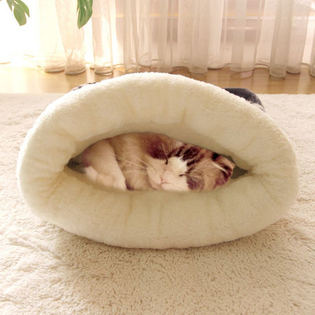 Cat Bed Cave Sleeping Bag, Pet Mat Warming Pad Sack for Cats and Small Dog,Burrowing Cozy Soft Comfortable Bed(for Small and Medium Cats)