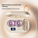 Portable Ultrasonic Contact Lens Cleaner with USB Charger - Fit Disposable Soft, Colored & RGP Lenses - Travel & Home