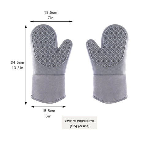 7PCS Oven Mitts and Pot Holders Sets - 480°F Heat Resistant Pot Holders and Oven Mitts, Extra Long Silicone Oven Mitts for Cooking, Non-Slip Oven Mitt with Soft Cotton Lining