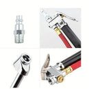 10-120 PSI Heavy Duty Tire Pressure Gauge with Inflator Air Chuck with Pressure Gauge with 4 Way Tool and Valve Cores Air Compressor Attachments Tire Inflator Nozzle for Car Automotive Truck