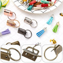 72 Pieces Key Fob Hardware Set Including 24 Wristlet with Keyring, Colorful Leather Keychain Tassel and Swivel Snap Hooks for Supplies, 6 Colors, Multicolor, Large