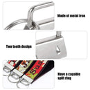 100 Pack Key Fob Hardware 25mm Bulk, Silver Tone Key Chain Fob Wristlet with Key Ring for Wristlet Keychain, Key Lanyard, Key Chain Making Hardware Supplies