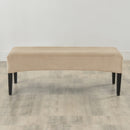 Dining Bench Cover Stretch Velvet Bench Slipcovers Removable Anti-Dust Bench Seat Cushion Covers Upholstered Dining Chair Cover Bench Protector (camel)
