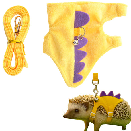 Ferret Harness and Leash Set Small Animals Vest Harness Baby Rabbit Guinea Pig Teacup Chihuahua Mouse and Other Small pet.(Yellow )