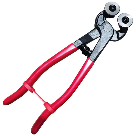 Glass Tile Nippers - Heavy Duty Wheeled Glass Mosaic Nipper & Ceramic Tile Nipper, Tile Cutter Pliers Soft-grip Handle - Shapping Plier, Nipper Cutting Tools (8 Inch ）