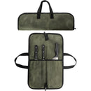 Chef Knife Roll Bag with 4 Slots, Heavy Duty Waxed Canvas Knife Bag with Handle, Kitchen Knife Storage, Portable Knife Carrying Case (Only one kitchenware storage bag)