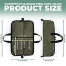 Chef Knife Roll Bag with 4 Slots, Heavy Duty Waxed Canvas Knife Bag with Handle, Kitchen Knife Storage, Portable Knife Carrying Case (Only one kitchenware storage bag)