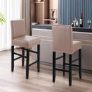 Bar Stool Covers,2 Pack Stretch Waterproof PU Bar Stool Covers with Backs Bar Stool Chair Covers Barstool Covers Slipcovers with Back Pub Counter Stool Chair Covers Coffee