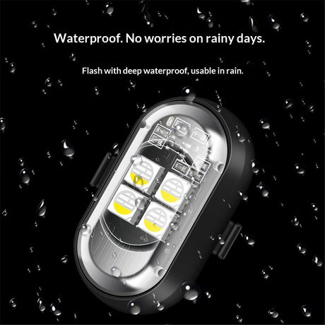 8PCS Wireless LED Lights for Car with Remote Control, Halloween Wireless LED Strobe Lights 7 Colors USB Anti-Collision Warning Light for Car Interior Truck Drone Aircraft Bike