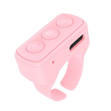 Ring Remote Control, Camera Shutter Remote, Wireless Bluetooth Scrolling Ring  Remote Shutter Control for Phone Camera pink