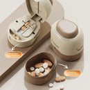 Adjustable Pill Cutter Splitter for Small Tiny Large Pills - Cuts Multiple Pills at a Time,1/2 & 1/4 Cuts,Accurate Alignment & Easy Cutting,Hidden Sharp Blade, Bottom Storage