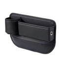 2-Pack Car Seat Gap Filler Organizer with Cup Holder - Premium Leather - Universal Fit - Keeps Cans/Phone/Keys/Wallets Organized(Black)