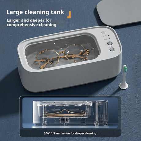 Ultrasonic Jewelry Cleaner, Jewelry Cleaner Machine 4KHz, Professional Sonic Cleaner with One-Touch Operation, Sonic Cleaner for Rings, Glasses, Jewelry, Dentures White