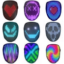 LED Mask with Gesture Sensing, Light-Up Transforming Face Cover for Halloween, Christmas, Cosplay & Birthday Parties