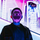LED Mask with Gesture Sensing, Light-Up Transforming Face Cover for Halloween, Christmas, Cosplay & Birthday Parties