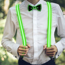 2 Pcs/Set, Light Up Men's LED Suspenders And Bow Tie, Perfect for Music Festival Halloween Costume Party, Christmas