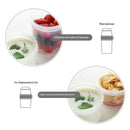Overnight Oats Containers with Lids 4Pack, Yogurt Parfait Cups with Dry and Wet Separation, Breakfast Prep Bowl for Cereal Nut Fruit Meal, To Take Along Oatmeal Salad Smoothie Snack
