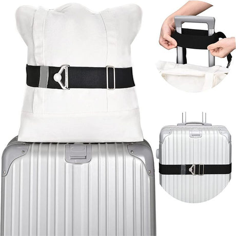 2pcs 2-in-1 Travel Belt for Luggage Straps Add a Bag Bungees Suitcase Luggage Strap Over Handle Suitcases Belt for Carry On Bag Adjustable Backpack Attachment Airport Travel Accessorie
