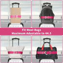 2pcs 2-in-1 Travel Belt for Luggage Straps Add a Bag Bungees Suitcase Luggage Strap Over Handle Suitcases Belt for Carry On Bag Adjustable Backpack Attachment Airport Travel Accessorie
