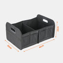 Trunk Organizer For Sedan,Car Organizers and Storage, Waterproof Collapsible & Adjustable Straps,Sturdy Car Organization for Car Accessories, Tools,Sundries,2 Compartment（Black