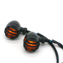 LED Motorcycle Turn Signals - 2 Pack Universal Bullet Blinker, Wire Rear Mount Signal Lights Kit for Motorcycles, Bobbers, Bikes