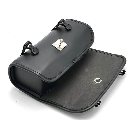 Universal Motorcycle Fork Handlebar Tool Bag Cycling Bag Waterproof Black, Handlebar Bag Storage Tool Bag-29.5cm