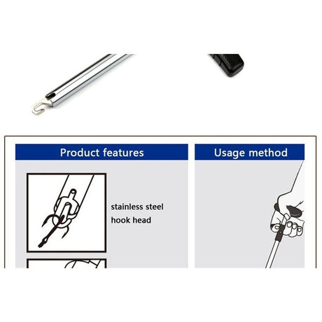 Hook Remover aluminum alloy Fish Hook Remover Extractor 24.5cm, Fish Hook Remover Tool, Fishing Pliers Hook Remover Tool