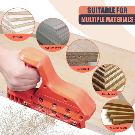 Plasterboard Fast Cutter, 45°+60°Plasterboard Edger,Drywall Chamfer Woodworking Hand Tool, Gypsum Board Hand Plane with 10 Blades