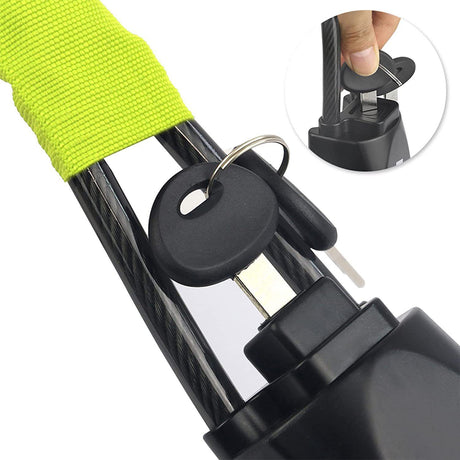 Steering Wheel Lock Seat Belt Lock Universal Anti Theft Car Device Car Lock Car Theft Prevention with 2 Keys for Car Security Fit Most Vehicles Truck SUV Van (Yellow)
