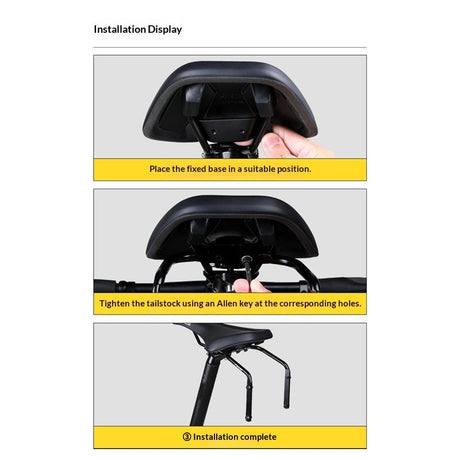 Bike Seat Bag Stabilizer, Anti-Shake Design with Dual Water Bottle Cage Mounts, Fits Most Road  black