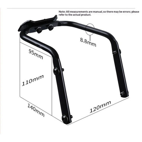 Bike Seat Bag Stabilizer, Anti-Shake Design with Dual Water Bottle Cage Mounts, Fits Most Road  black