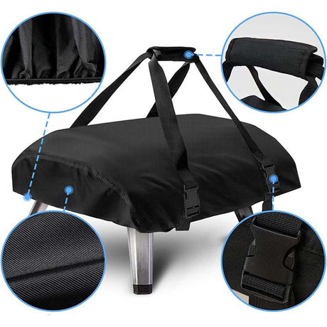 Outdoor Pizza Oven Cover Handheld Convenient Gas Oven 420D Oxford Dustproof and Waterproof Cover(63*41*16CM)