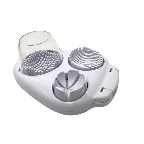 3-In-1egg Slicer For Hard Boiled Eggs,Stainless Heavy Duty Egg Slicer Kitchen Gadget, Fit Strawberry, Apple, Banana, Cherry, Tomato, White