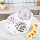 3-In-1egg Slicer For Hard Boiled Eggs,Stainless Heavy Duty Egg Slicer Kitchen Gadget, Fit Strawberry, Apple, Banana, Cherry, Tomato, White