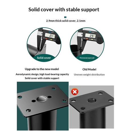 4 Pcs Adjustable Furniture Legs 4.72-7.08 inch, Adjustable Cabinet Legs for Sofa/Bed/Chair/Couch/Dresser/Table,Heavy Duty Bed Replacement Support Legs for Bed Frame/Bed Center Slat
